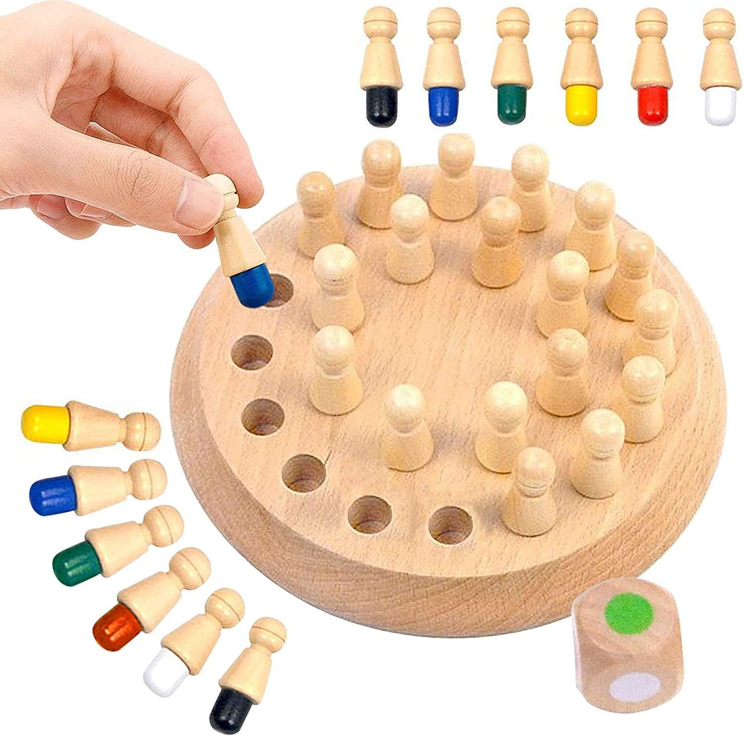 Oulensy Kinder-party-spiel Aus Holz Memory Match Stick-schach