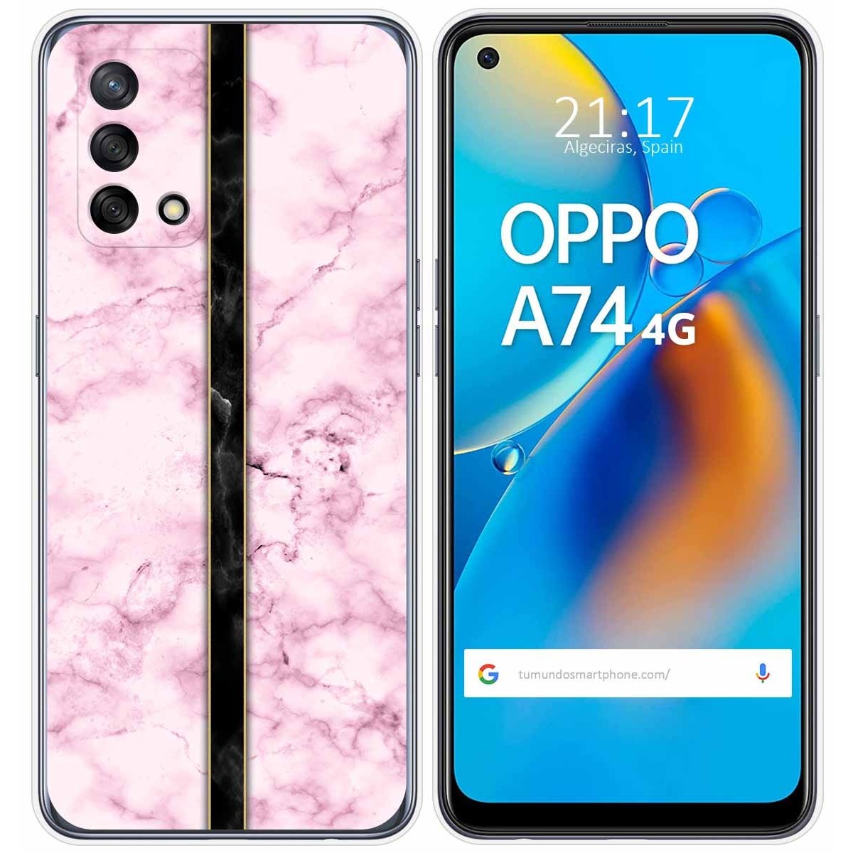 Tumundosmartphone Funda Gel Tpu para Oppo A74 4G diseño Mármol 04 Dibujos