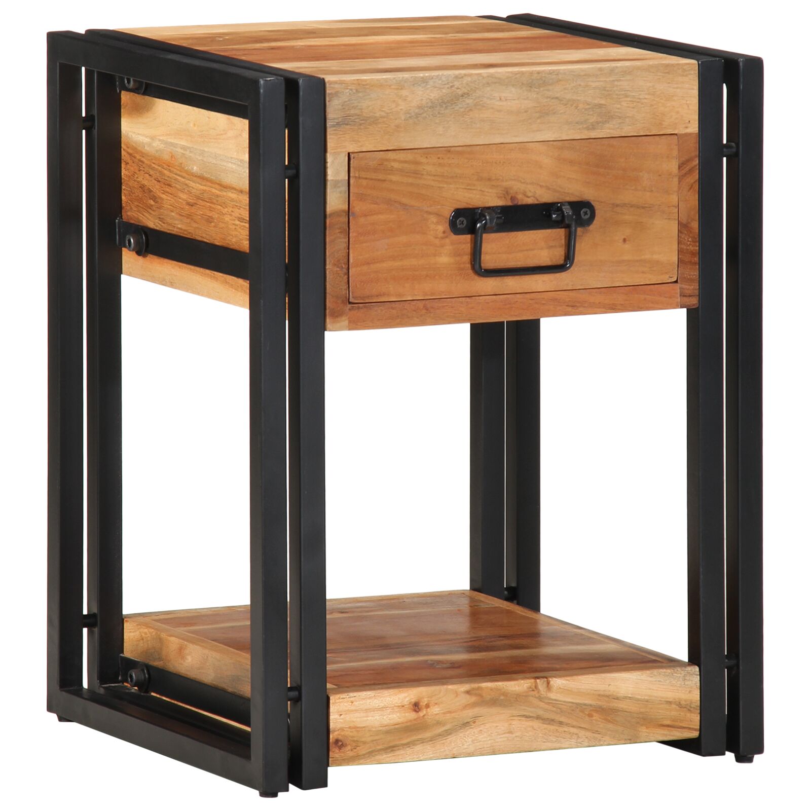 Mesitas de Noche vidaXL 2 pcs 40x35x50 cm Madera Maciza de Acacia