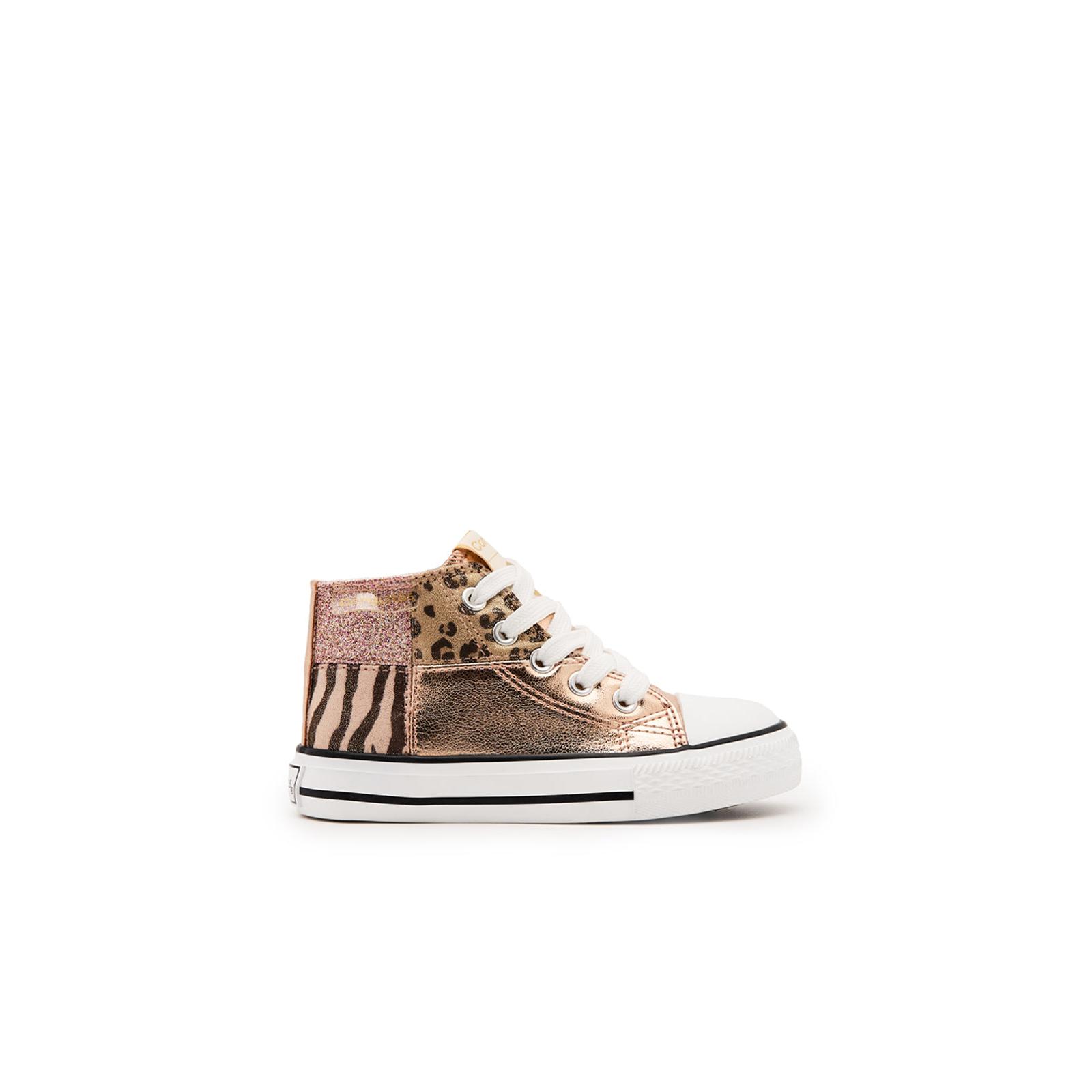 Conguitos - Zapatillas Altas Patchwork Oro para Niños y Niñas