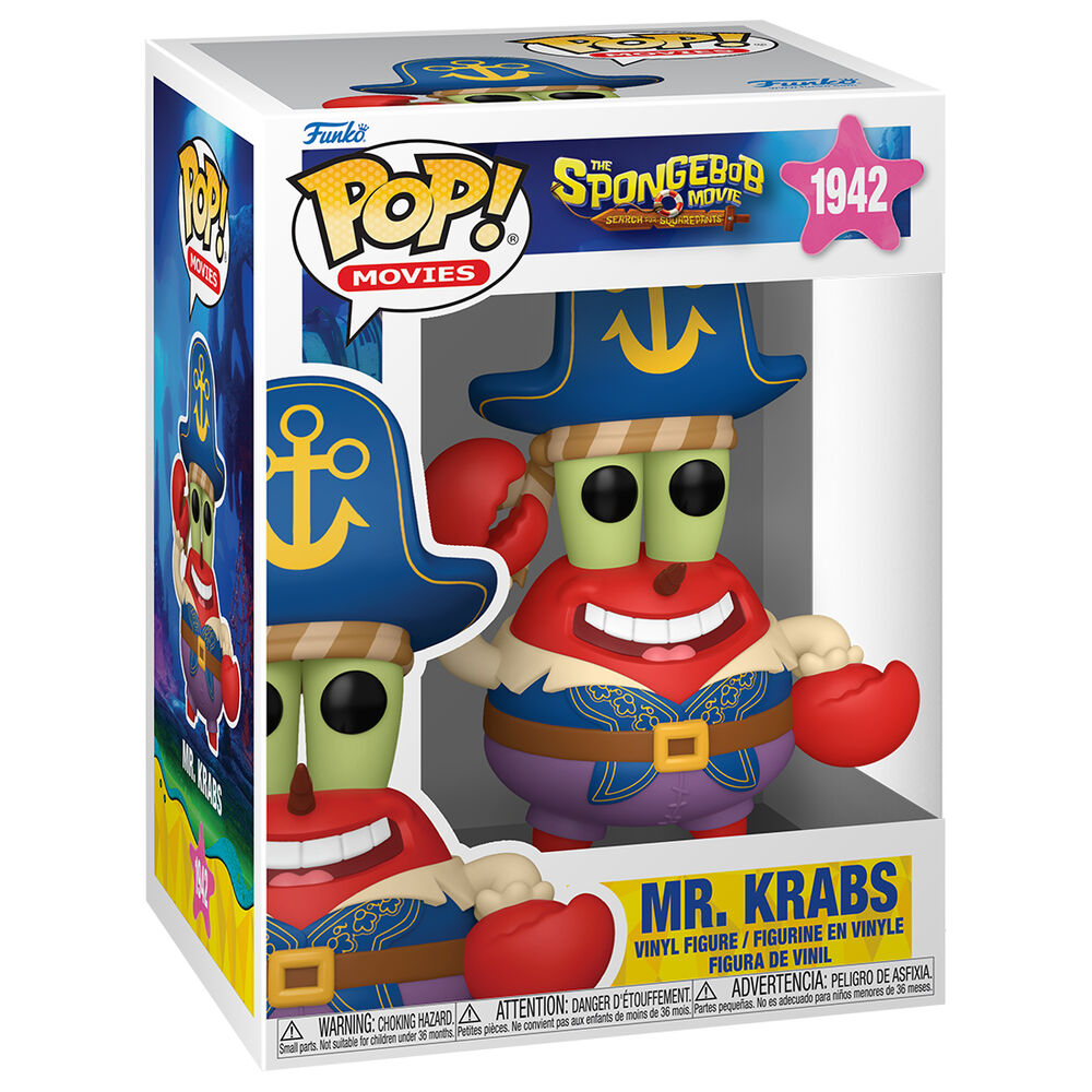 Funko Pop Cine Y TV Bob Esponja Una Nueva Aventura Pirata SpongeBob Squarepants 1938 Patricio Estrella 1939 Gary 1940 Calamardo Tentáculos 1941 Mr Cangrejo 1942 Bob Esponja como el Holandés Errante 1943 Figura Coleccionable Regalo
