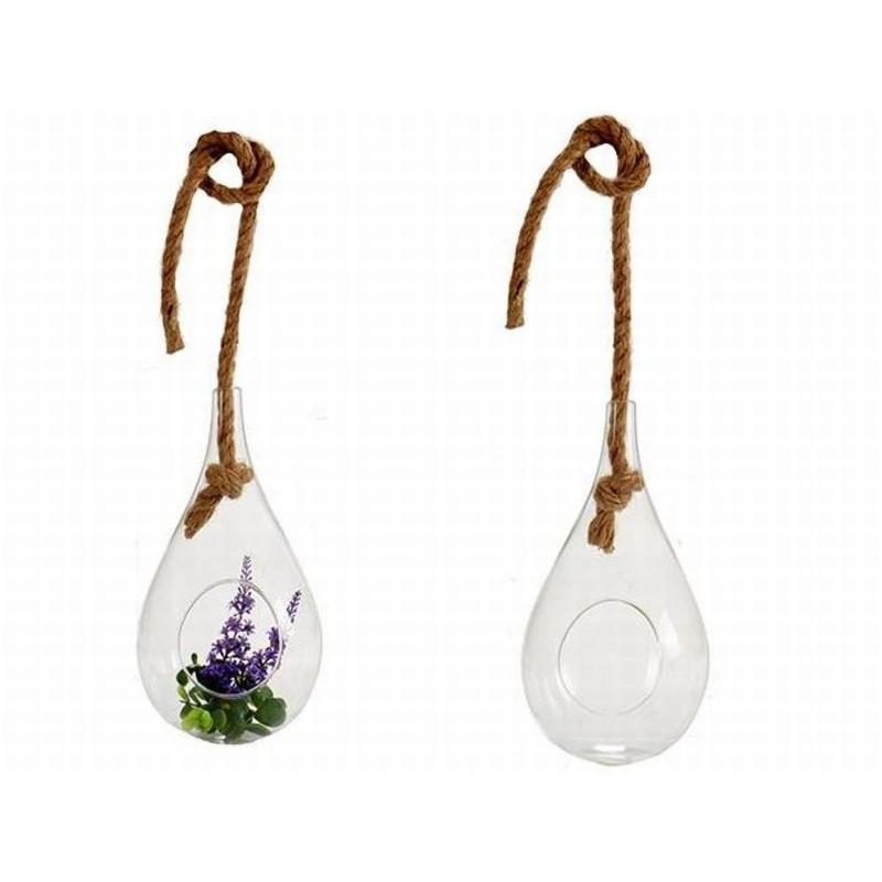Gerimport Lágrima Cristal Colgante 25x13cm Decoración Elegante