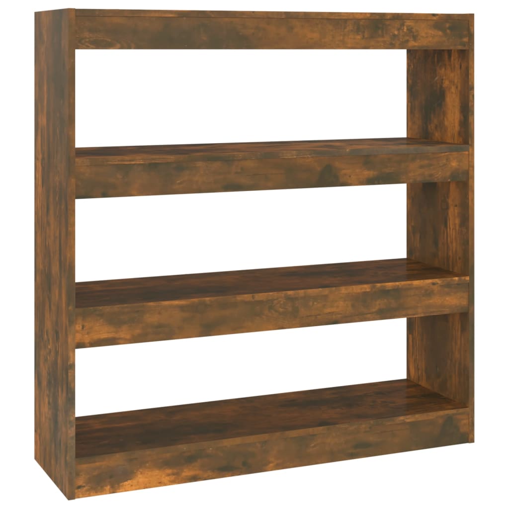 vidaXL Estantería/divisor espacios 100x30x103 cm Blanco, Negro, Roble Sonoma Mueble Almacenaje Estantería para Oficina, Estudio, Dormitorio Estantería/Librería/ mueble de Almacenamiento