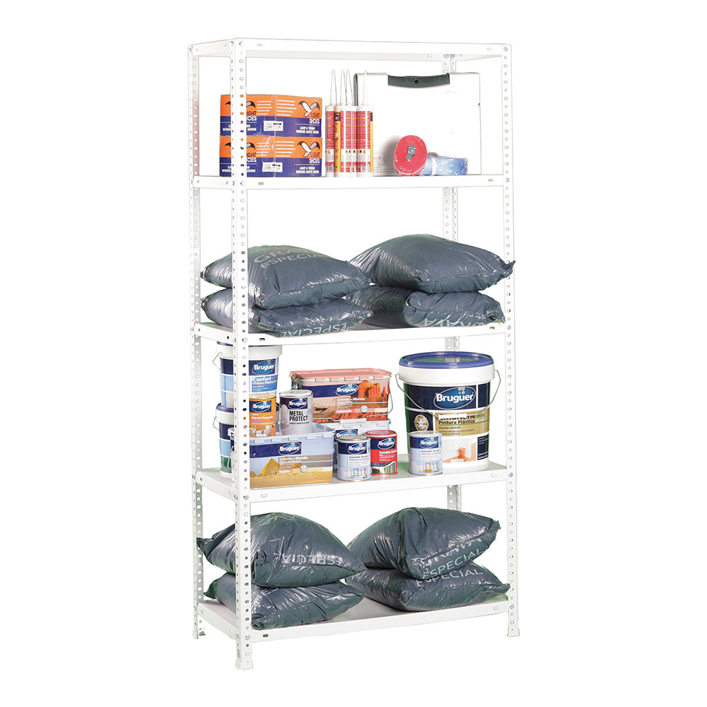 kit estantería metálica comfort 5/300 blanco simon rack