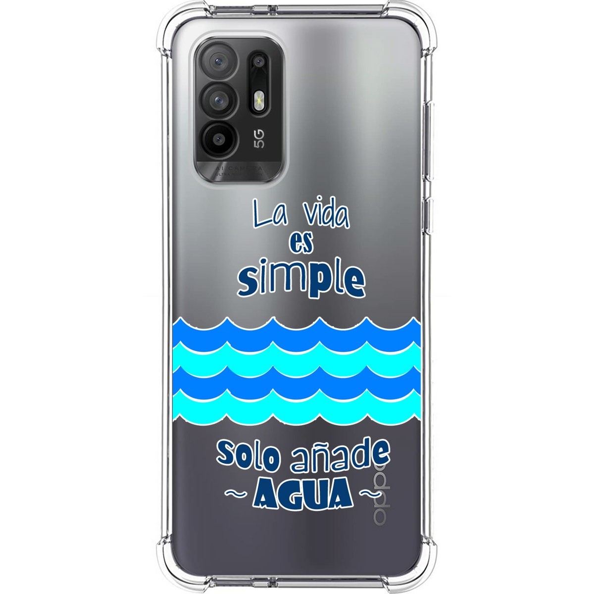 Tumundosmartphone Funda Silicona Antigolpes para Oppo A94 5G diseño Agua Dibujos