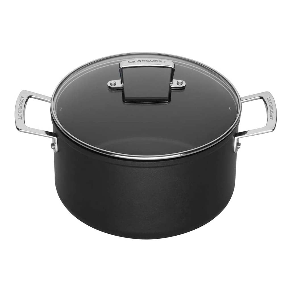 Cacerola Le Creuset con Tapa de Cristal Transparente, Ideal para Guisos, Sopas y Hornear, Resistente y Duradera, Fácil de Limpiar