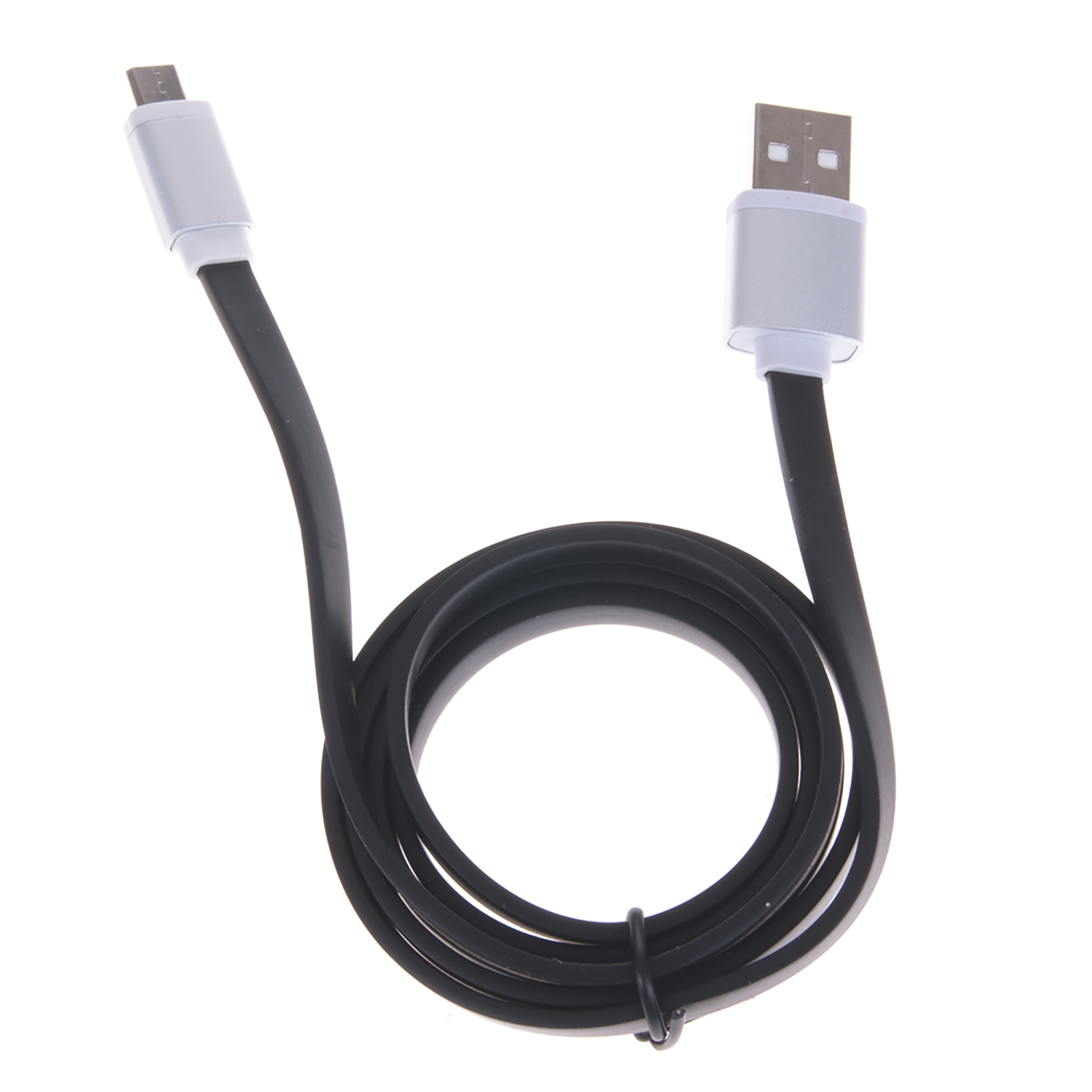 DAM. CABLE MICRO USB A USB NEGRO/PLATA. 100x1x0cm