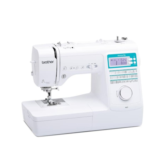 Máquina de Coser Electrónica Brother Innov-is A65 con 60 Puntadas, Enhebrador Automático, Pantalla LCD y Tapa Rígida