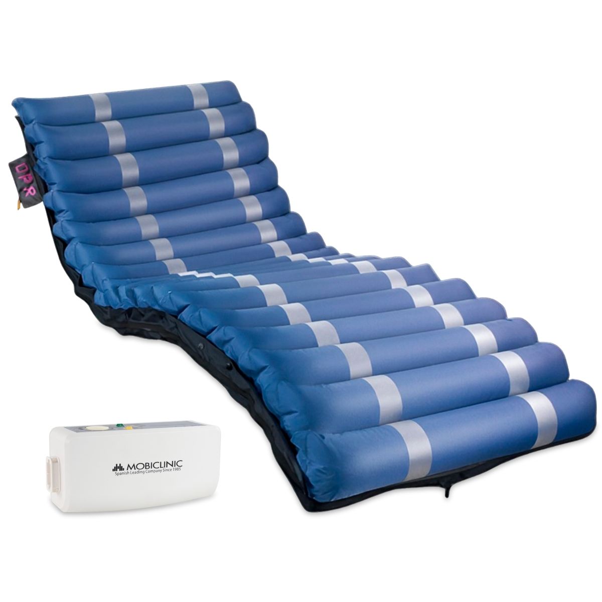 Mobiclinic Colchón antiescaras de Aire alternante Mobi 3 Plus Único varias medidas de Ancho Compresor silencioso 17 Celdas de Aire para escaras de Grado I II y III Azul 200 * 105 * 129