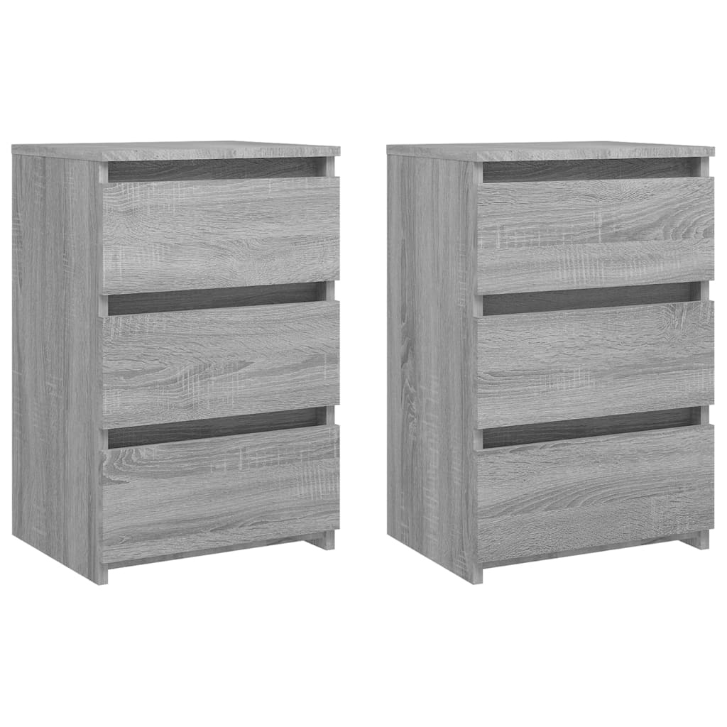 Vidaxl Mesitas de Noche de Madera 2 Unidades 40x35x62,5cm