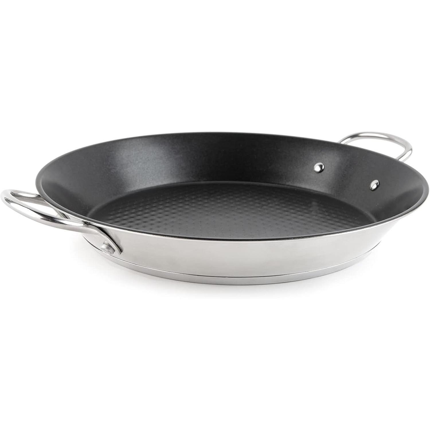 Paellera JATA HPAE2132 acero inoxidable 32/38 cm con recubrimiento antiadherente, apta para inducción y horno