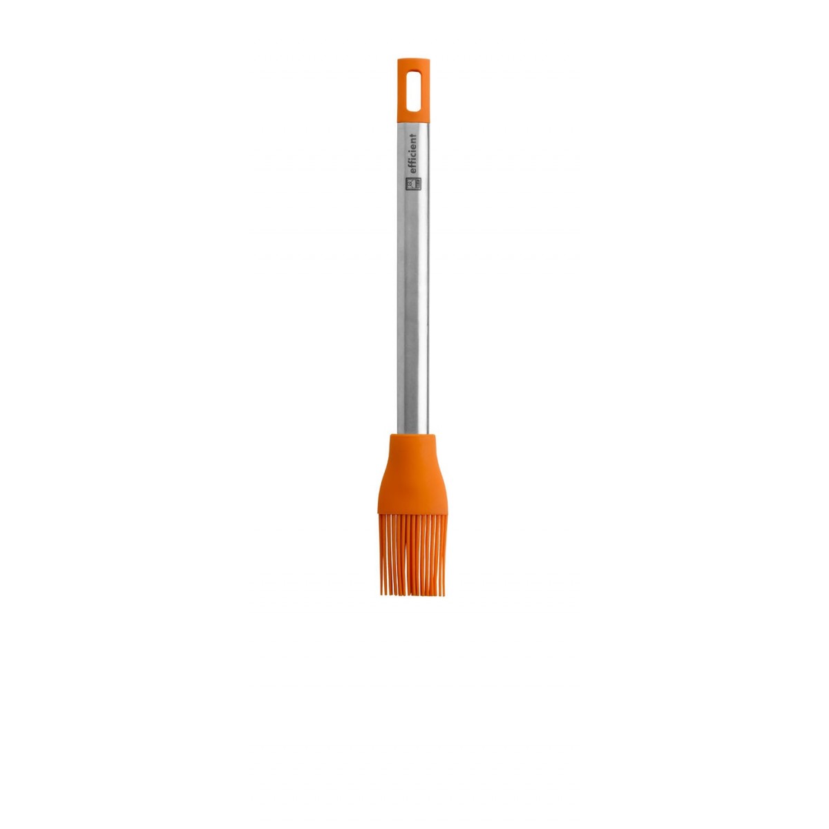 Bra - Pincel de Cocina Efficient, Utensilio Cocina, Acero Inoxidable, Silicona Naranja, Engrasar y Repartir, Apto Lavavajillas
