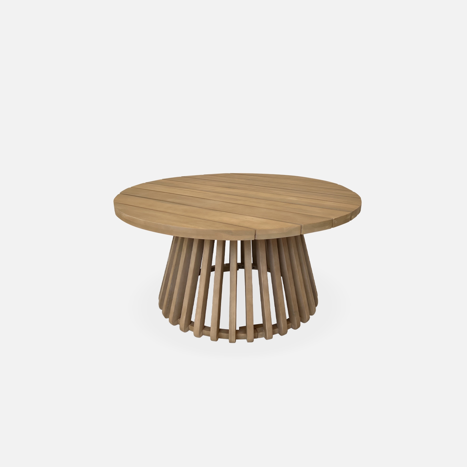 sweeek - Mesa de centro de jardín de madera , Oviedo 80cm , 80x80x40