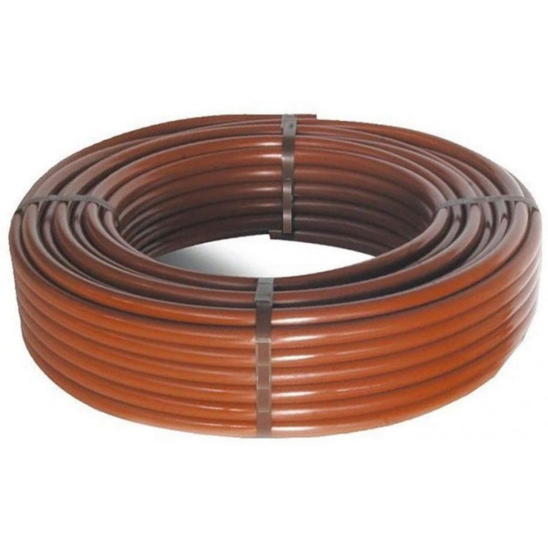 SUINGA Tuberia Riego por Goteo 16mm SIN GOTEROS 25 metros Marron | Tuberia riego 16mm AENOR | Manguera Riego 16 mm | Tubo Jardin 16mm