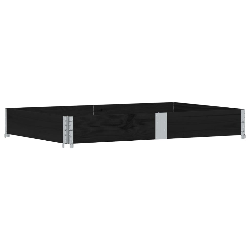 vidaXL Jardinera de madera maciza de pino 150x100 cm Color Marrón,  Negro,  Gris y mas