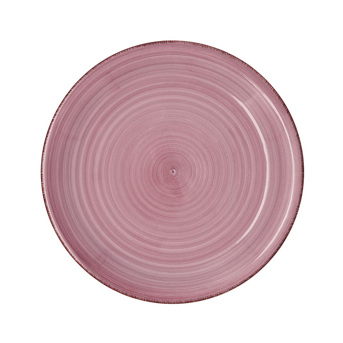 QUID VITA PEONI Plato Llano Cerámico 27CM Rosa Brillo Material cálido y natural para tu dia a dia Apilable