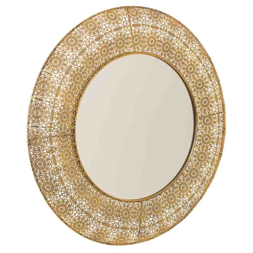 Wonderlust Deco - Espejo de metal dorado 83x4.5x83 Dorado 83x4.5x83h cm