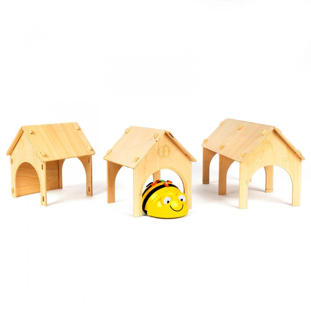TTS - Túneles educativos para Bee-Bot DSP0000000921 de madera resistente para robótica STEAM, 3 piezas (2x15x15 cm + 1x30x15 cm), fomentan pensamiento lógico y resolución de problemas