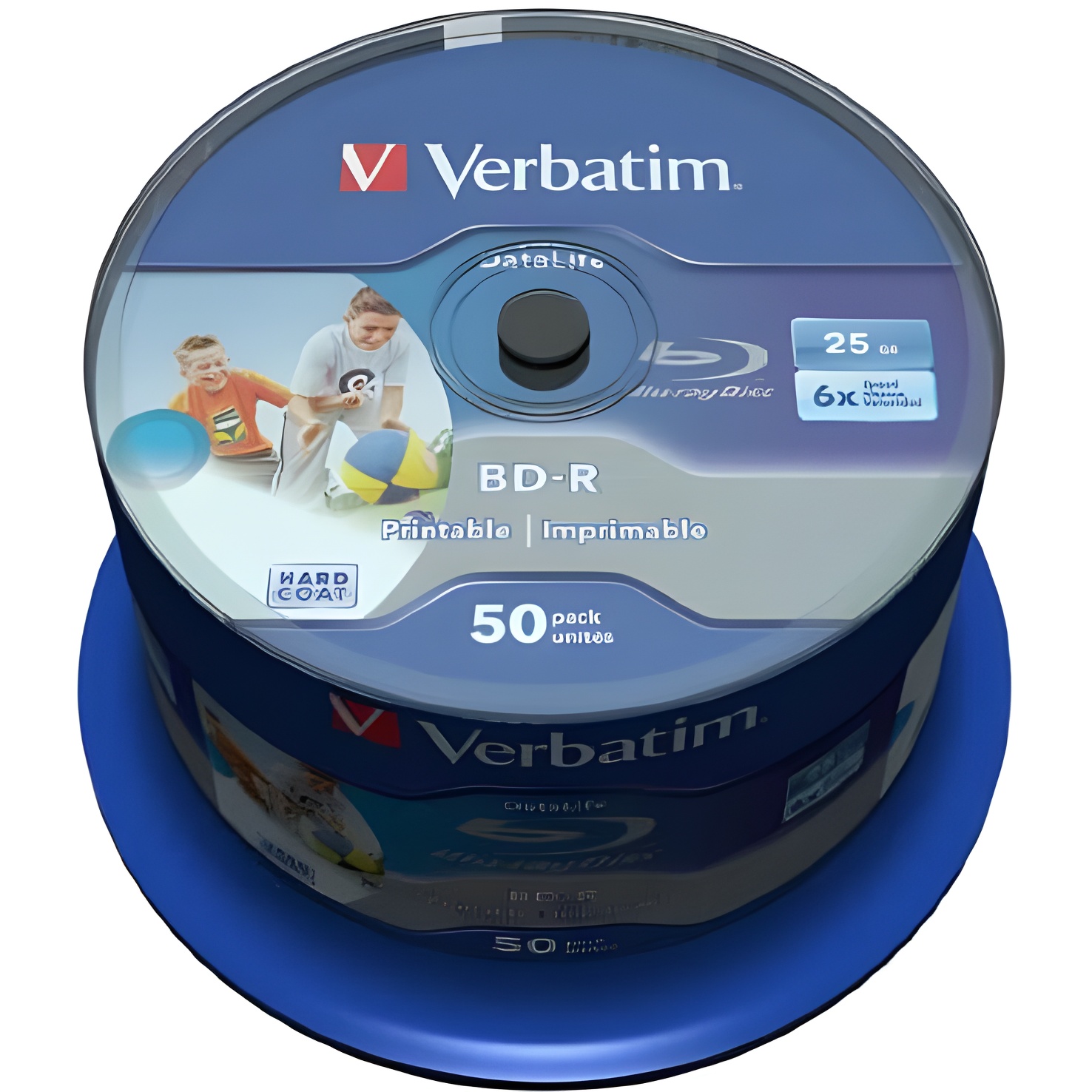 Verbatim 43812 25gb bd-r blu-r disc (bd-r, 25gb, 405nm, fuseau, 50 pack)