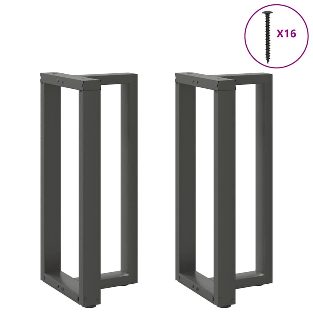 vidaXL Patas para mesa de bar en forma de T (2 unidades) 40 x 35 x (90-91) cm, acero