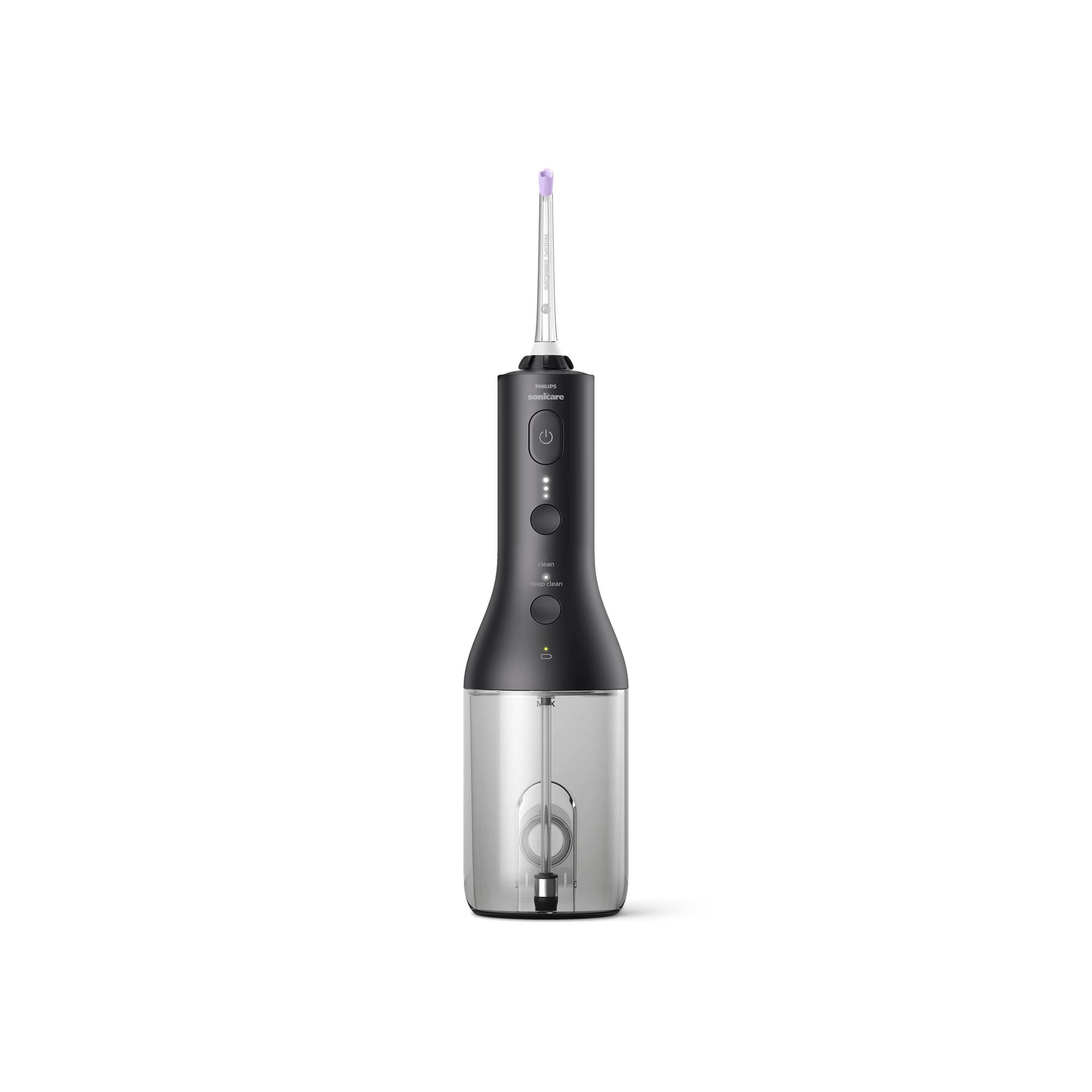 PHILPS HX3826/33 Irrigador Oral sin cables Sonicare Power Flosser 3000 con tecnología Quad Stream Color Negro