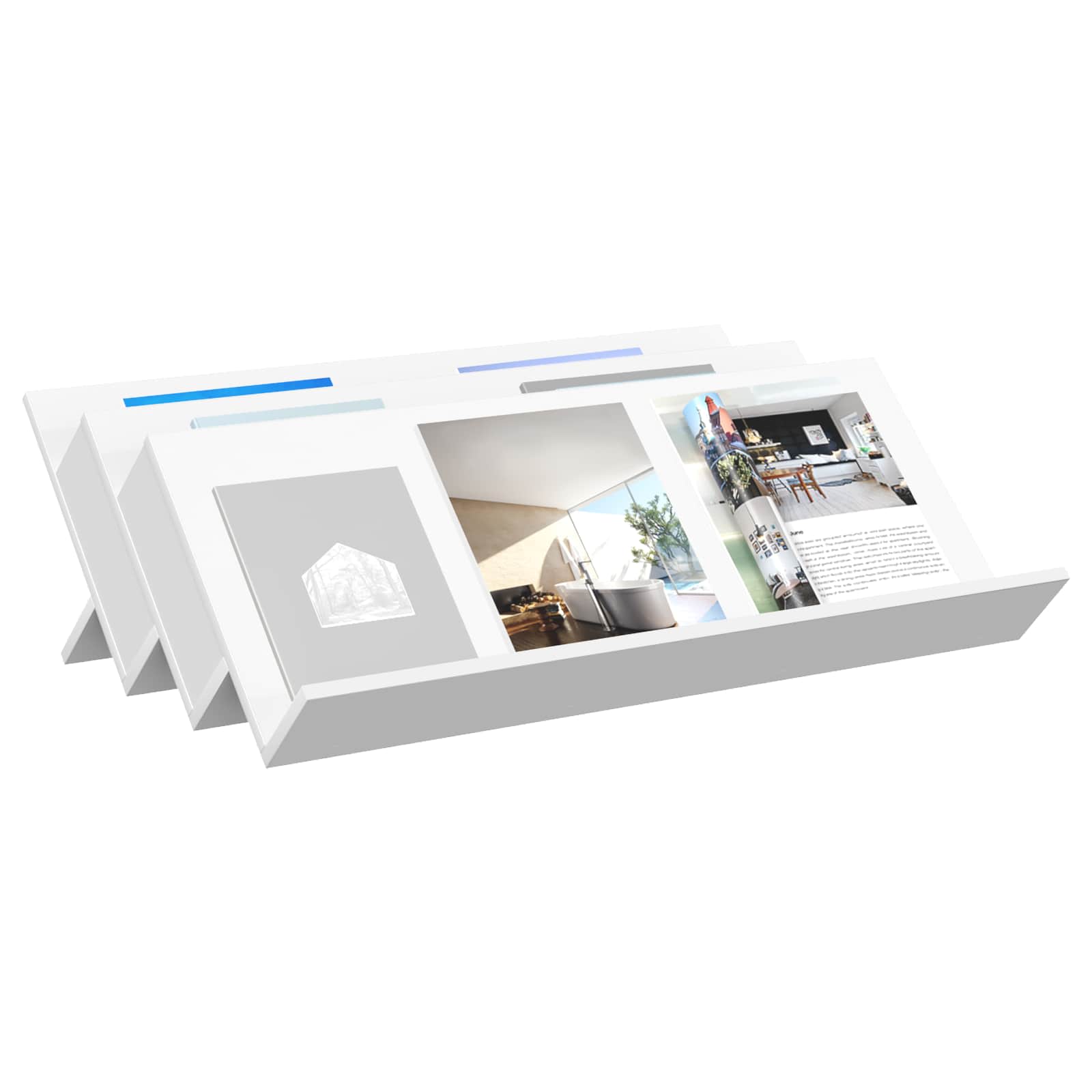 vidaXL Estante de revistas 90 x 53 x 28,5 cm Madera de ingeniería