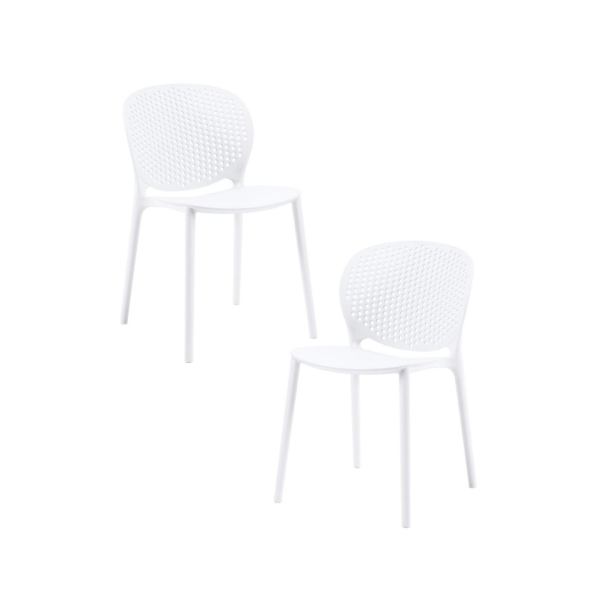 Regalos Miguel - Packs Sillas Jardín - Pack 2 Sillas Brandi - Blanco