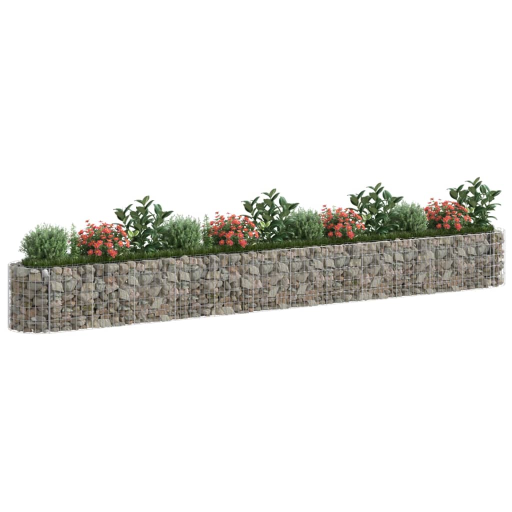 vidaXL Arriate de gaviones de hierro galvanizado Dimensiones 120 x 50 x 50 cm,  190 x 50 x 50 cm,  260 x 50 x 50 cm y mas