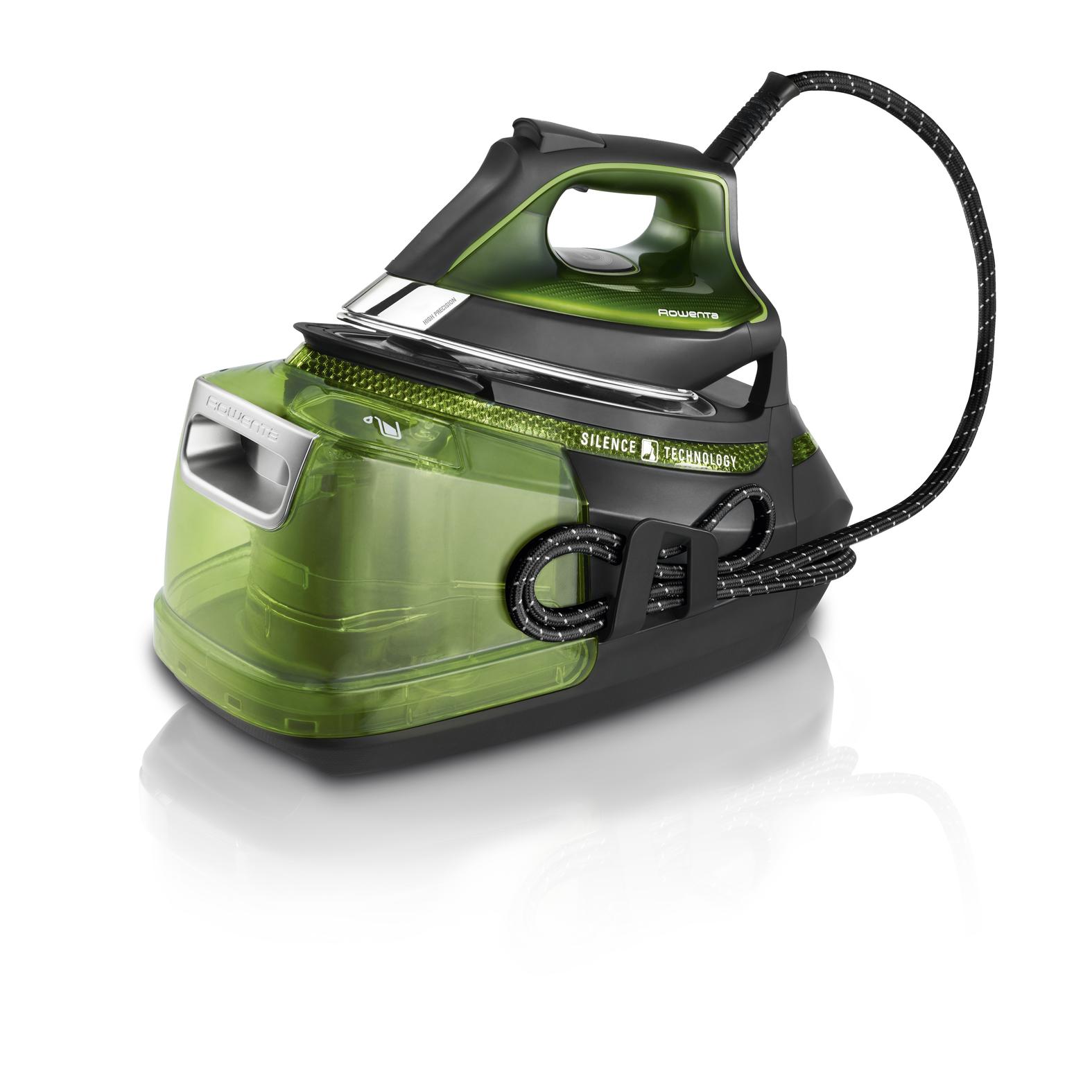 Rowenta Silence Steam Pro Centro de Planchado_ Potencia de Vapor Extrema_ Presión de Bombeo de 8 Bares_ Golpe de Vapor de 580 g/min_ Suela Prémium con Máxima Distribución de Vapor_ Rendimiento Duradero DG9246F0