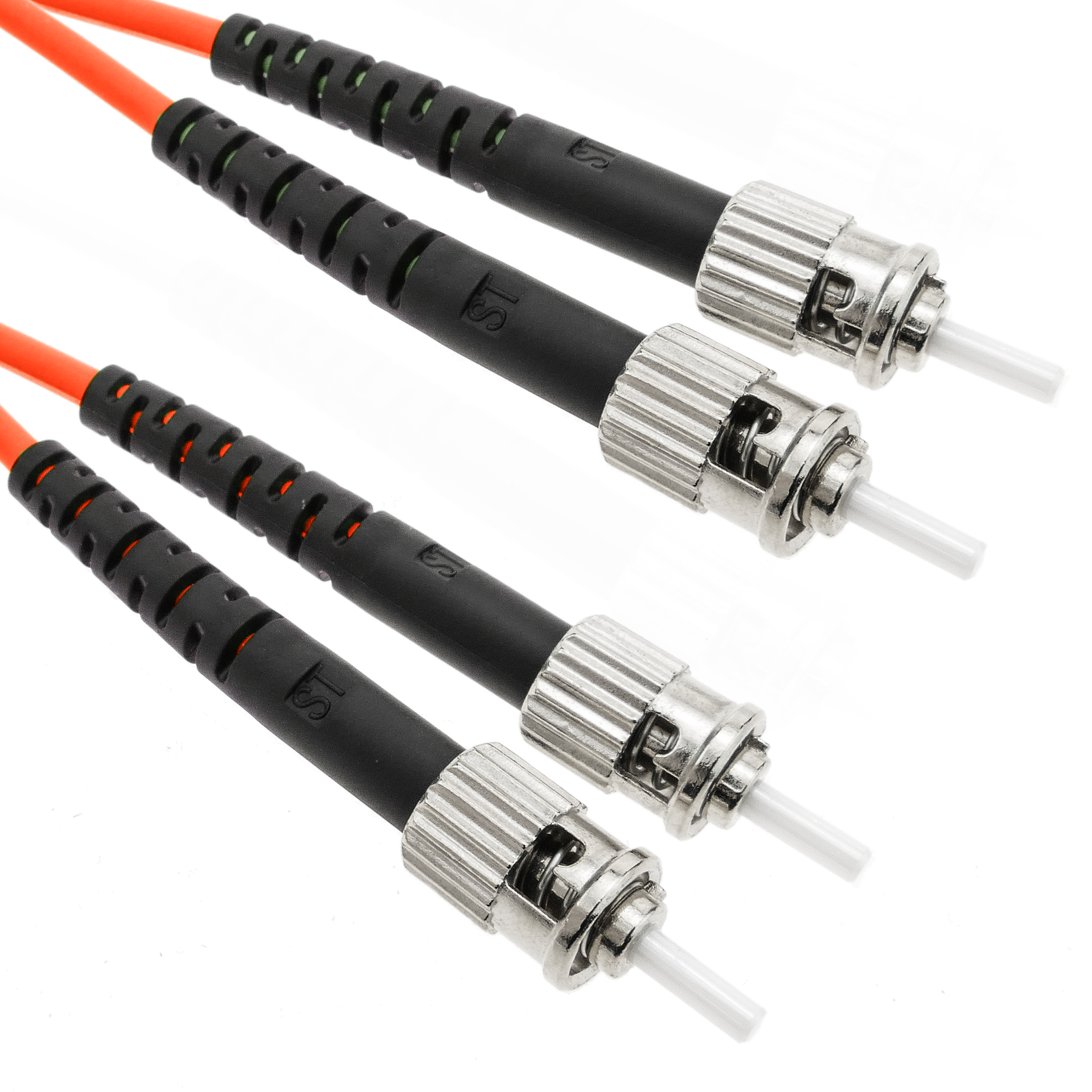 Cable de fibra óptica ST/PC a ST/PC multimodo duplex 50/125 de 50m OM2 - BeMatik