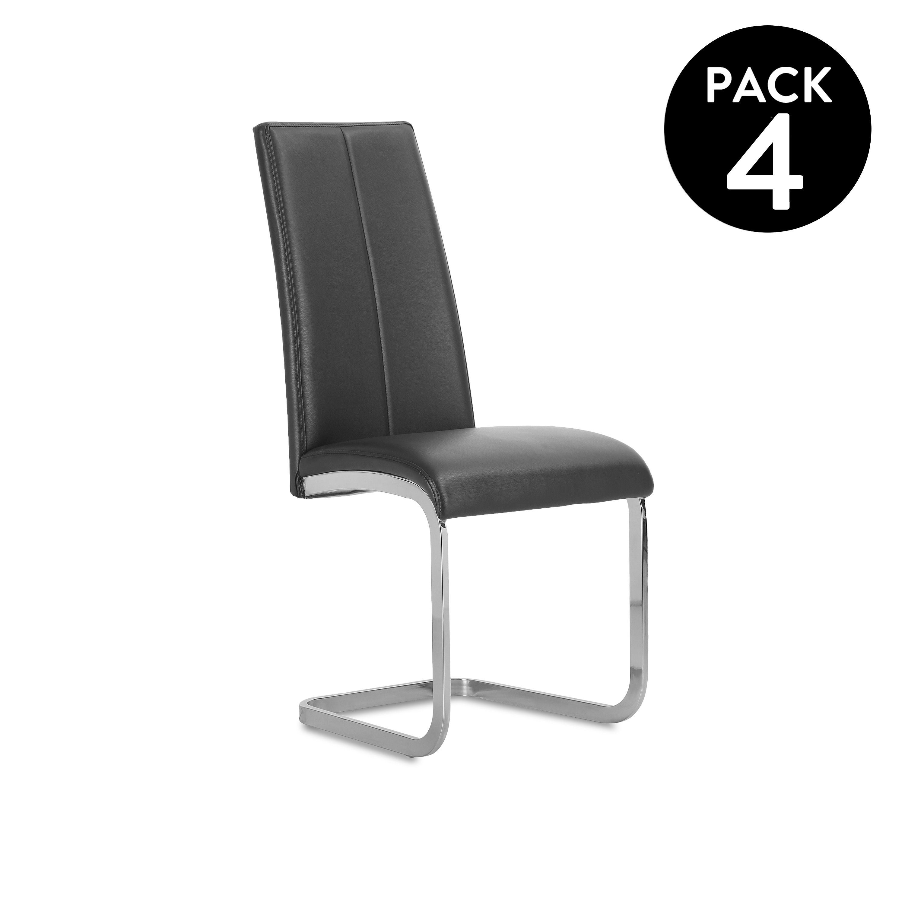 Pack 4 sillas de comedor Smile símil piel