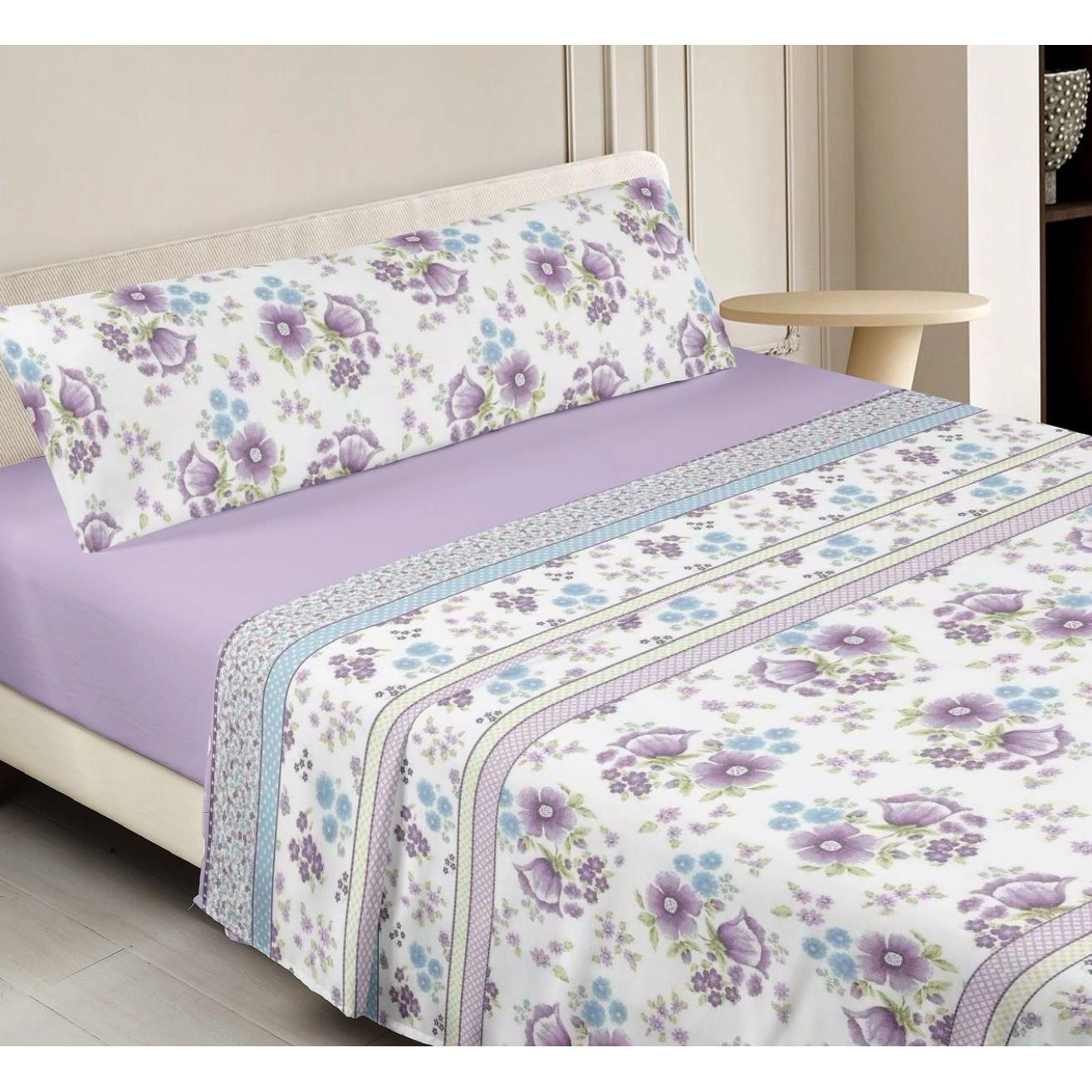 Juego de Sábanas 3 Piezas Printex+Home Microfibra Suave, Estampado Moderno Geométrico, Ajustable para Cama 90, 135 y 150 cm, Ideal para Verano