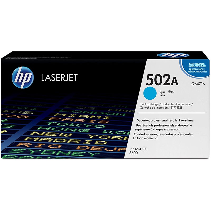 Toner HP 502A Cyan 3600 4000 PAG