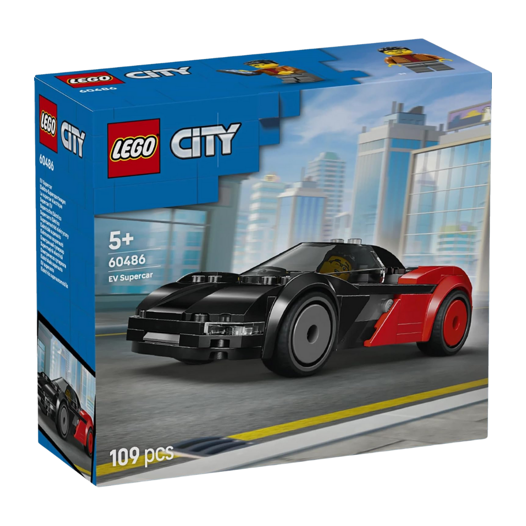 LEGO CITY - SUPERCOCHE ELÉCTRICO, 60486, TIENDA CON LICENCIA OFICIAL, ENVÍO URGENTE 24-48 HORAS EN PENÍNSULA, JUGUETES, BLOQUES, BRICKS, LADRILLOS, CONSTRUCCIÓN, OBRA, TRANSPORTE, VEHÍCULOS