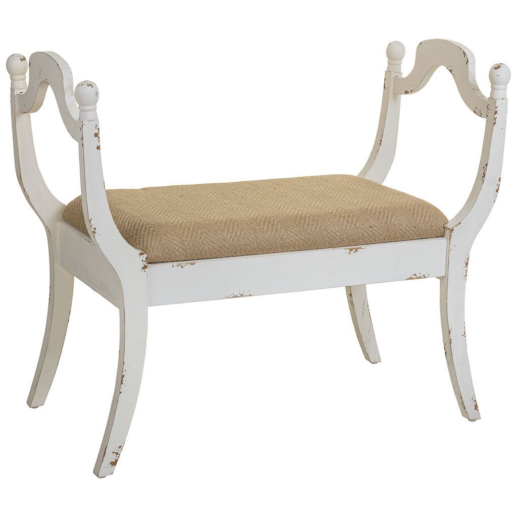 Kit Banqueta De Madera Tapizada Blanco, El mejor complemento para tu hogar