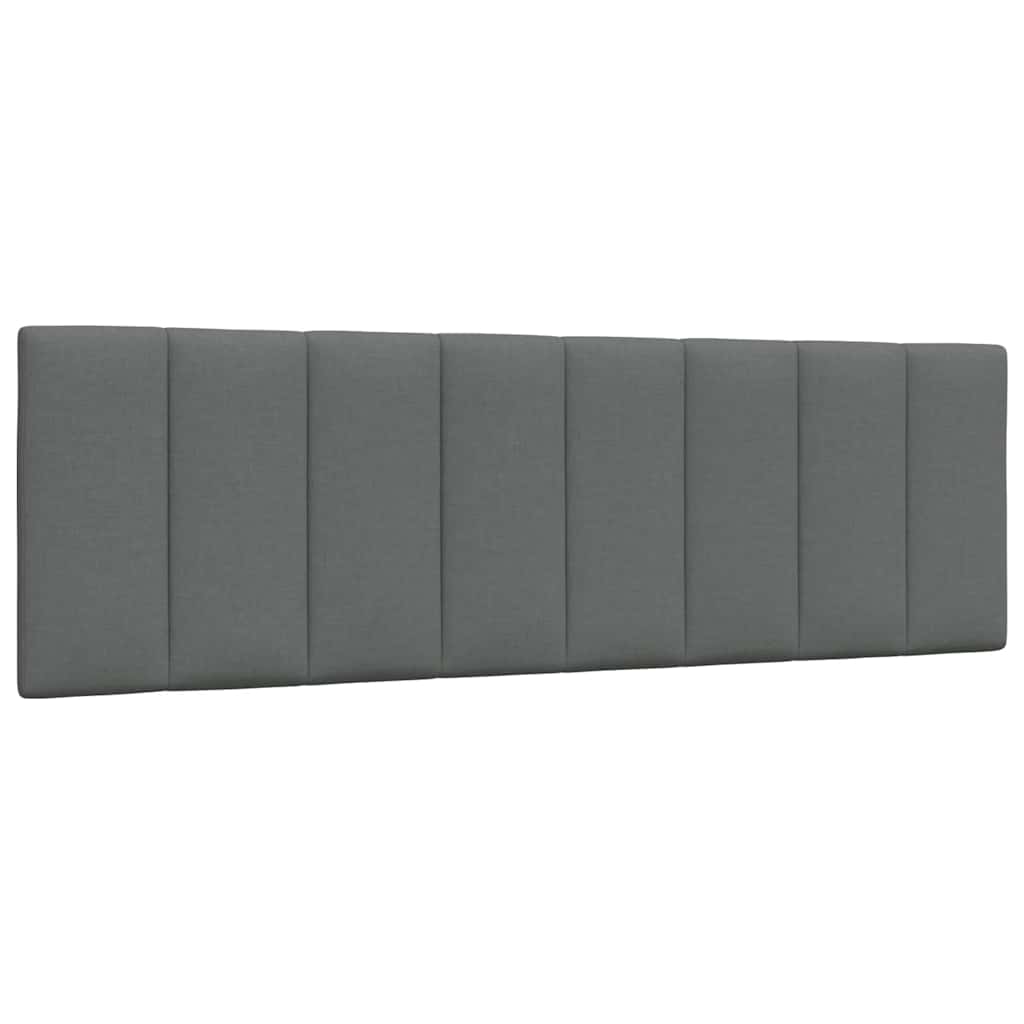 vidaXL Cabecero de cama acolchado Hanko tela gris oscuro 160 cm