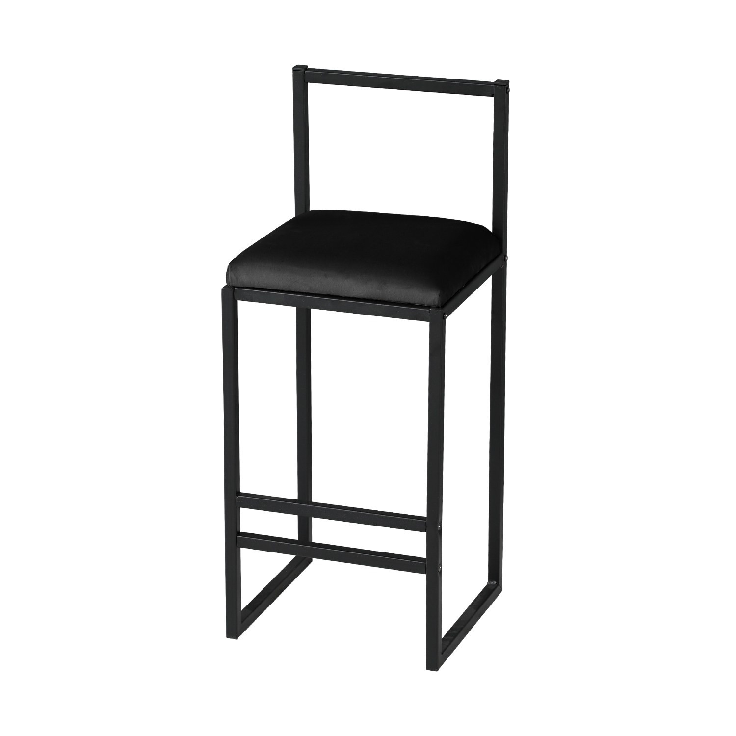 Habitat y Jardin - Taburete de bar metálico "Nordic" 35 x 35 x 84 cm - Negro