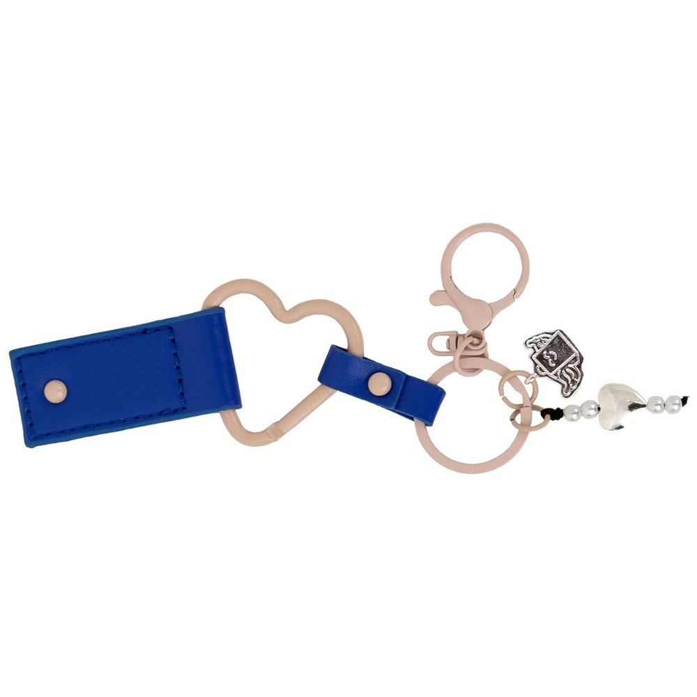 MR LLAVERO CON CHARMS AZUL ELECTRICO BAGS 3x3x10 Cms.