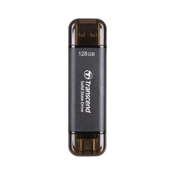 Transcend Portable SSD ESD310C 128GB Tipo-A/Tipo-C Compatible con PS4/PS5 Negro - TS128GESD310C