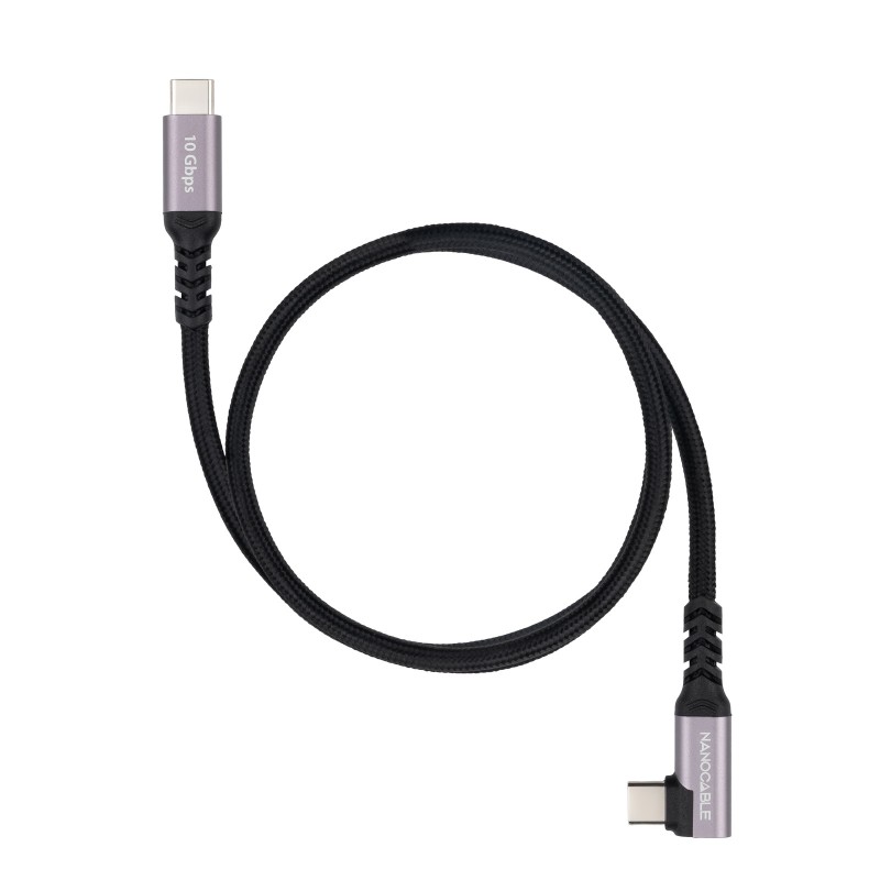 Nanocable - 10.01.4700 cable USB USB 3.2 Gen 2 (3.1 Gen 2) 0,5 m USB C 10 Gbit/s 100 W Negro 10.01.4700