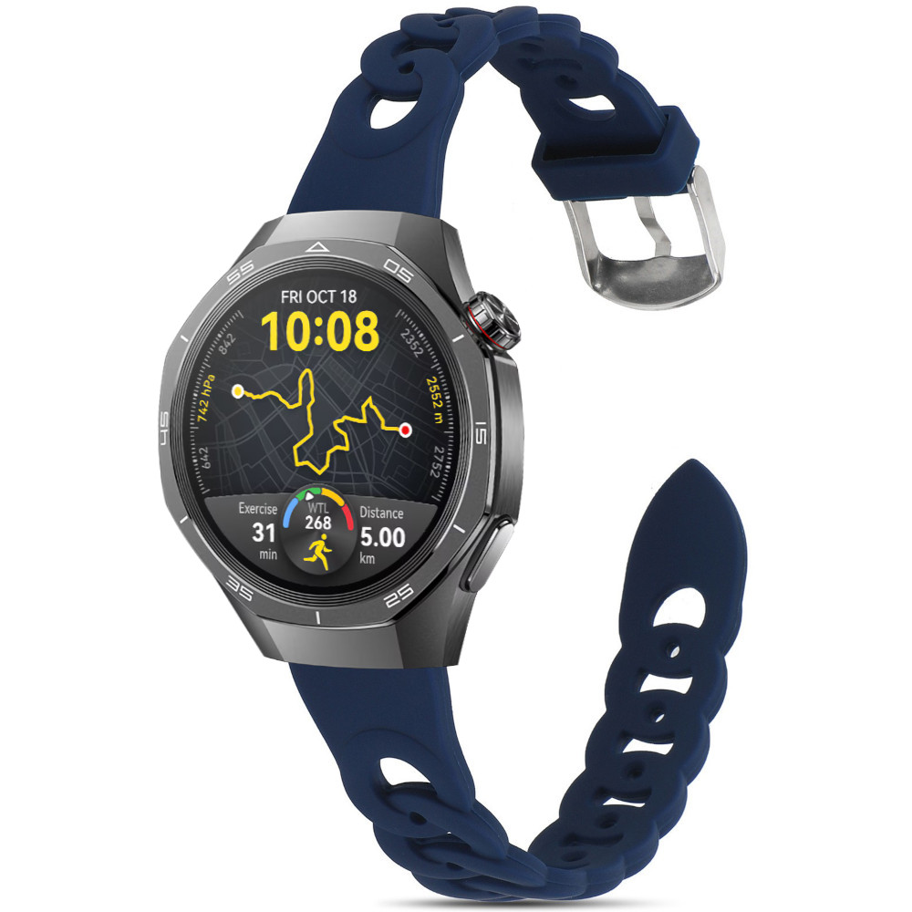Correa de silicona para Huawei Watch GT 5 - 46mm / GT 5 - 46mm / GT 4 - 46mm / Amazfit GTR 4 / Bip 5 / Garmin Vivoactive 4, Diseño Cadenas Ancho 22mm