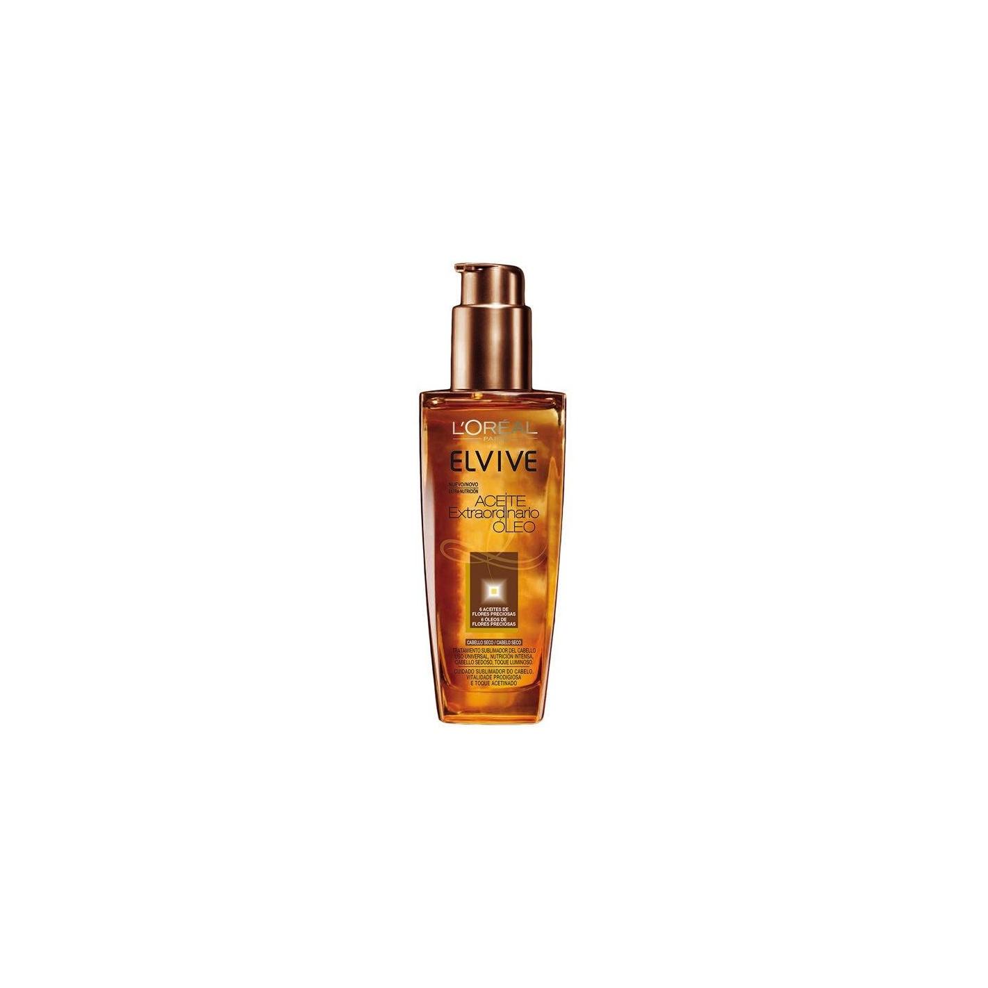 Elvive Aceite Extraordinario para Cabello Seco - Nutrición, Brillo, Suavidad y Vitalidad