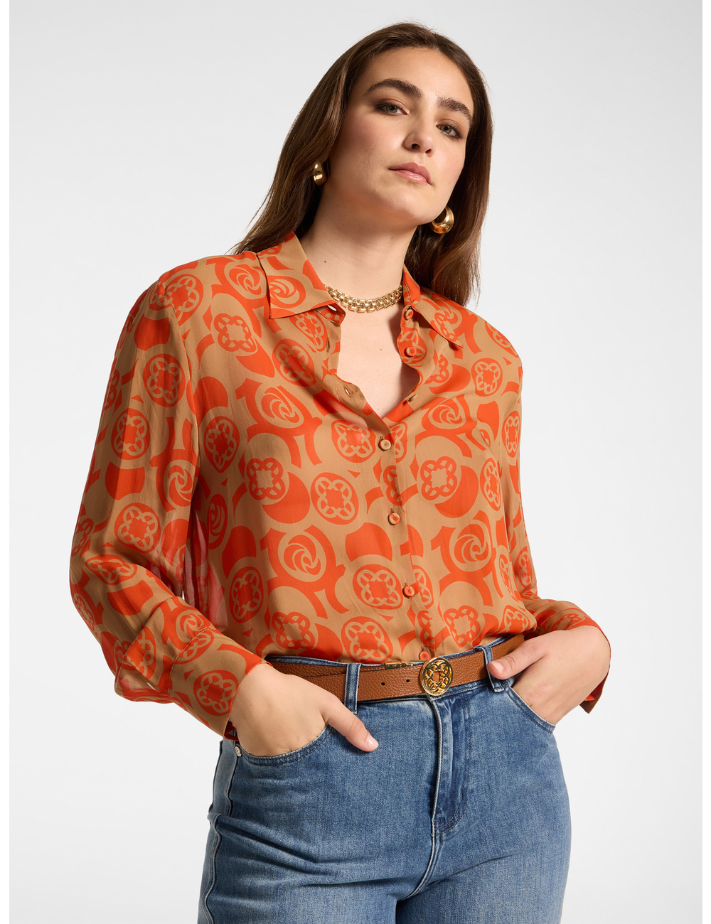 Elena Mirò - Camisa de viscosa estampada