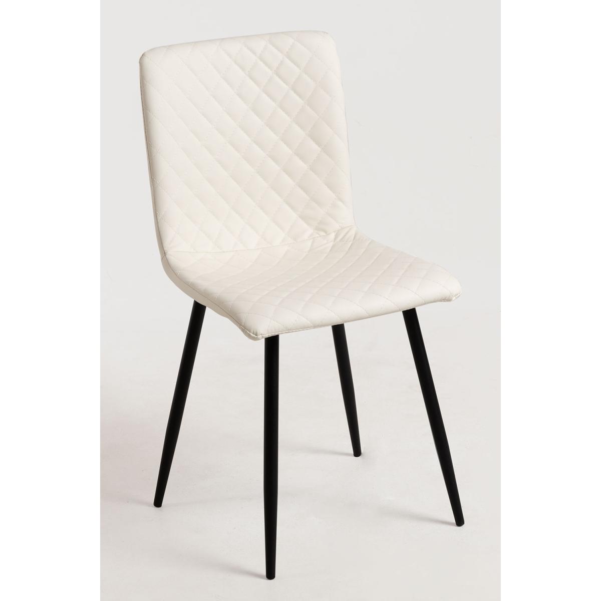 Regalos Miguel - Packs Sillas Comedor - Pack 4 Sillas Rom Polipiel - Blanco