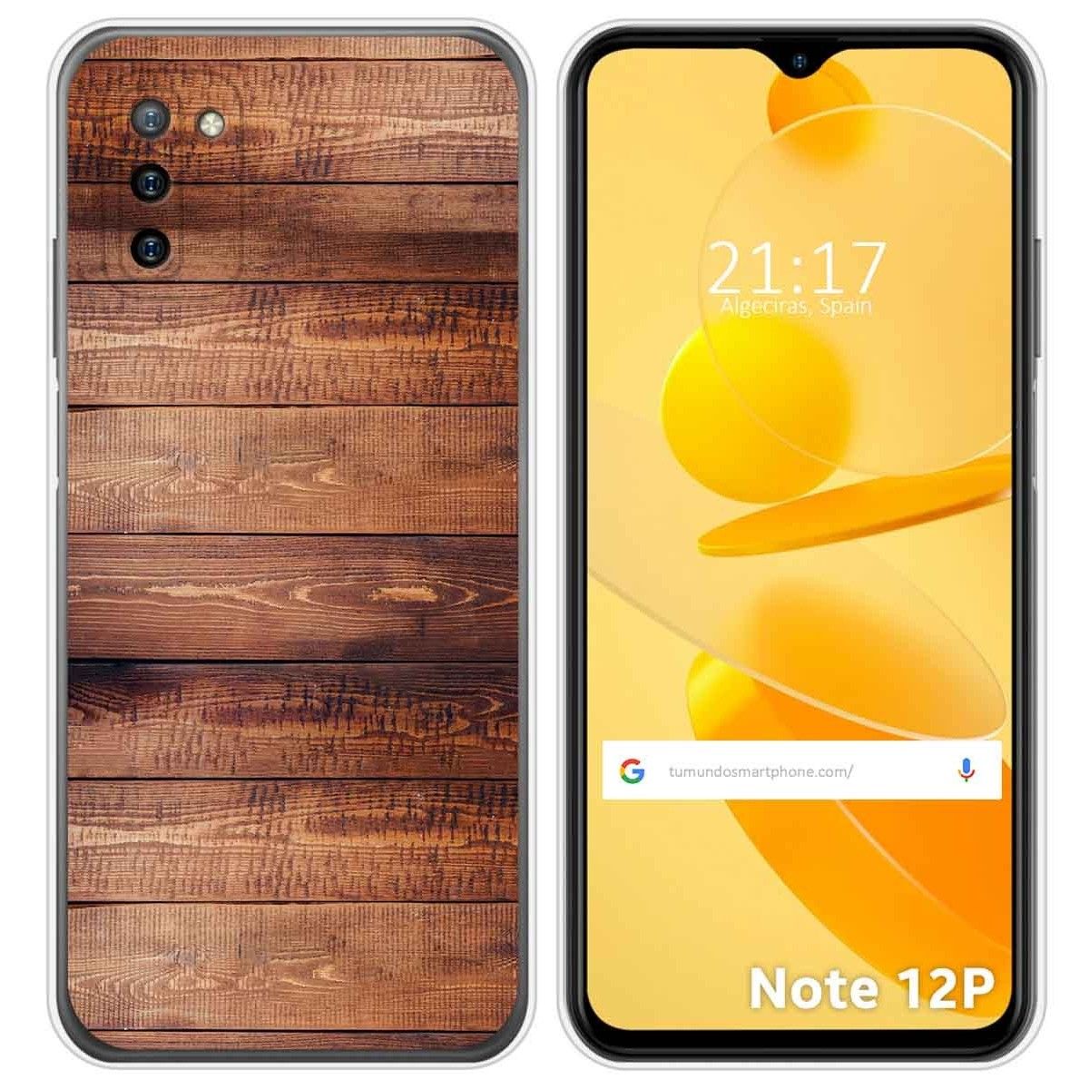 Funda Silicona para Ulefone Note 12P diseño Madera 02 Dibujos