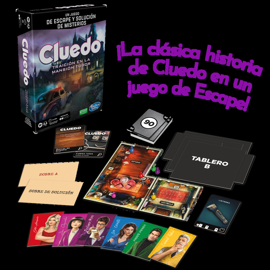 Hasbro - Cluedo Traición en la Mansión Tudor - Versión en español - Juego de mesa - Hasbro Gaming  - 10 Años+