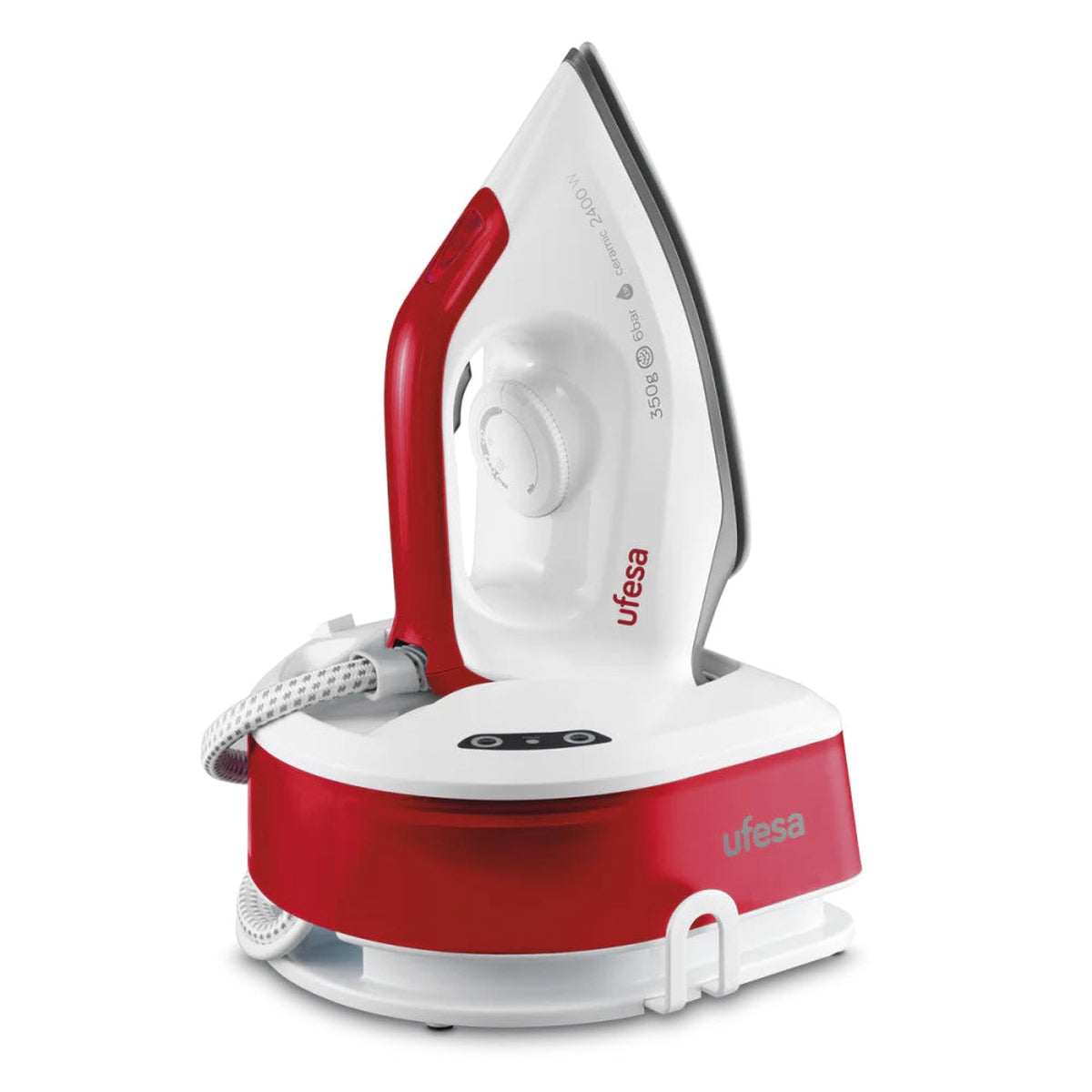 Ufesa - Centro de planchado PL2650 antibacterias con tecnología Healthy, 2400W y 6 bares de presión para ropa desinfectada