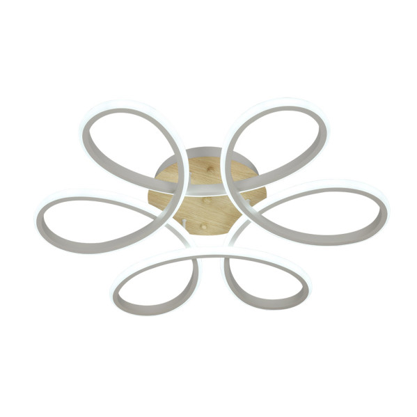 Plafon bandeira 130w 3000-4000-6500k blanco/haya 14300  lm c/remoto,memoria y reg.intensidad 12x61x61cm