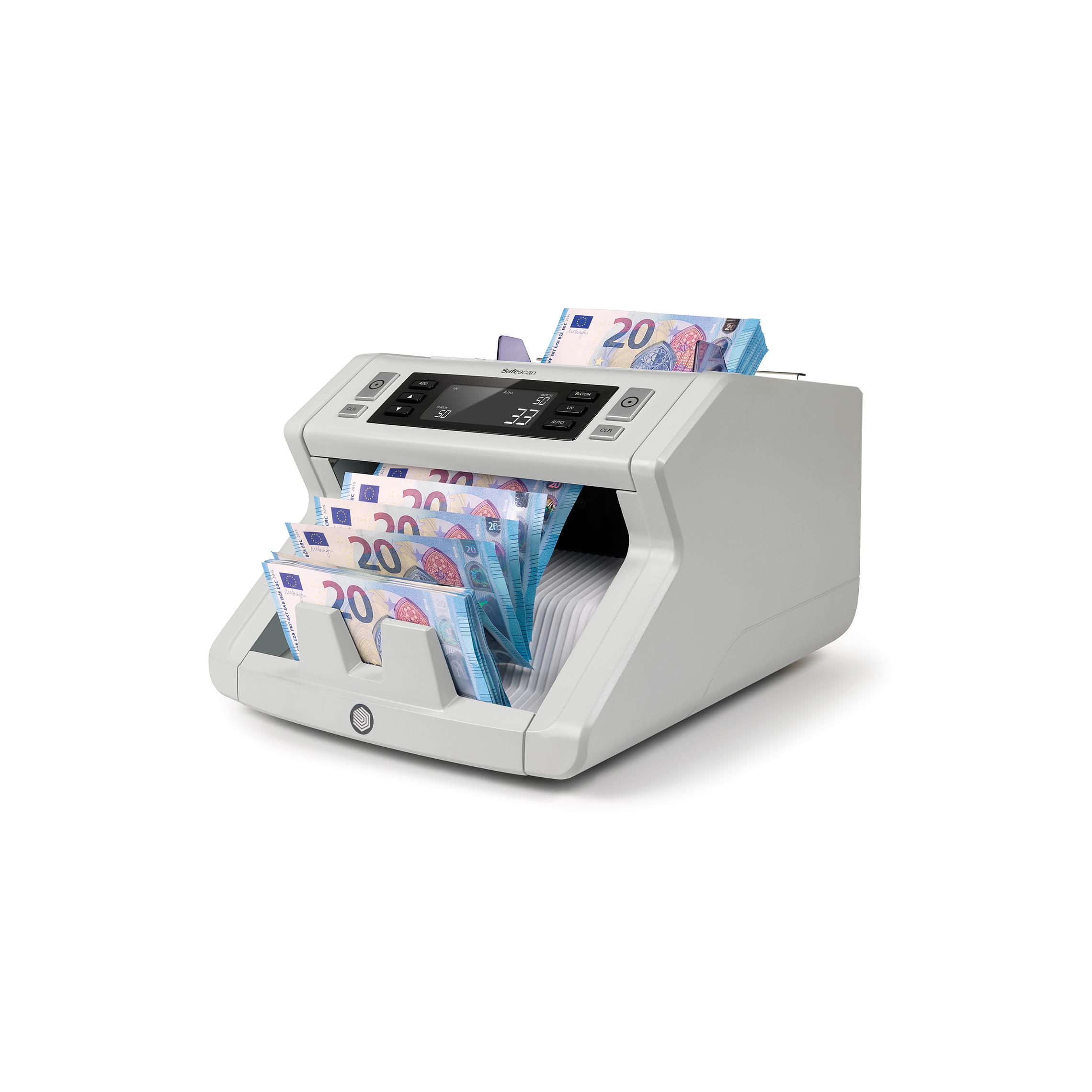 Contadora de Billetes Safescan 2250 de Alta Velocidad con Pantalla LCD Grande y Detección de Billetes Falsos