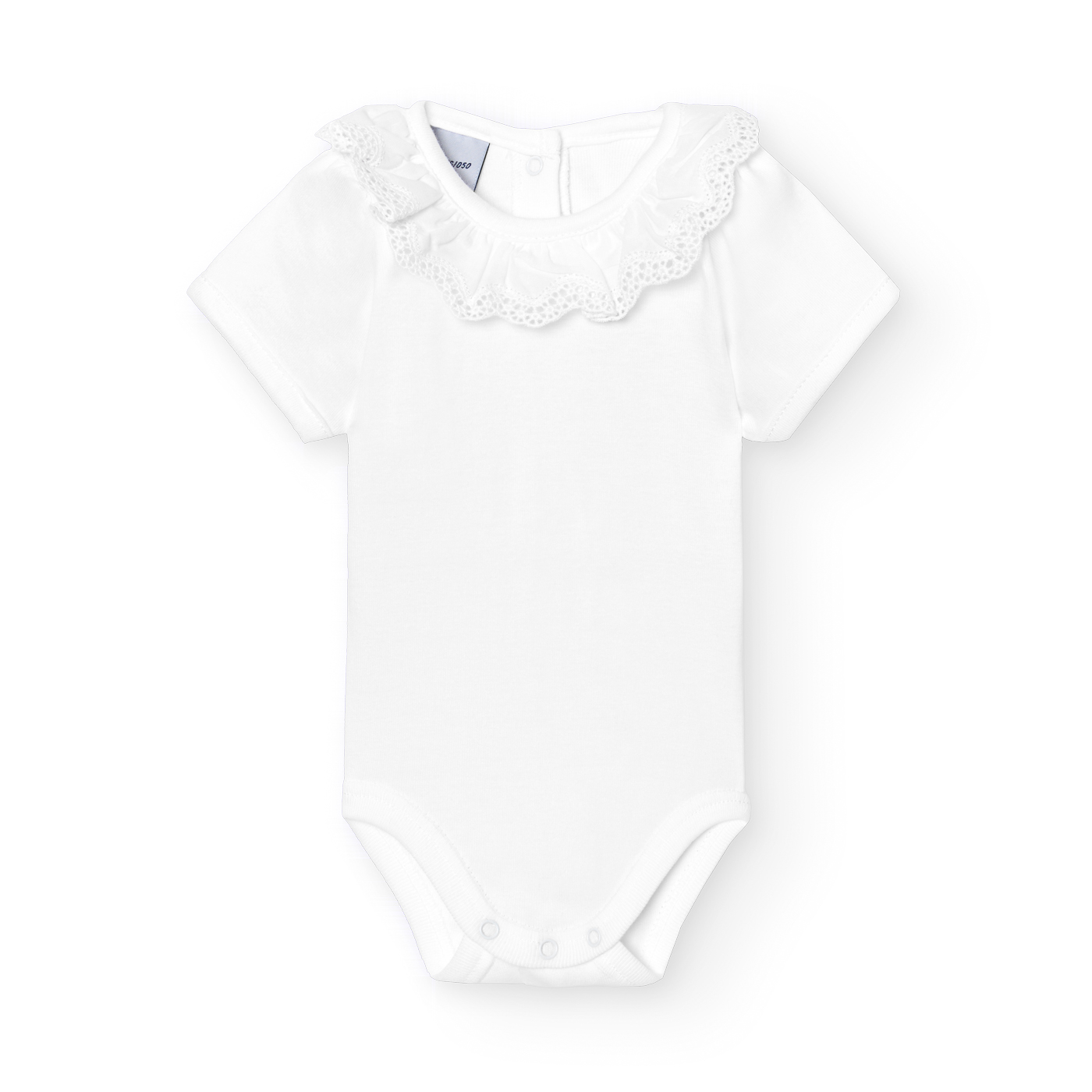 Basicos Babidu pack de 2 bodys cuello volante bolillo